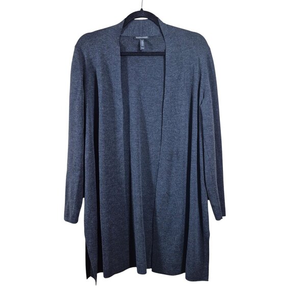 Eileen Fisher Womens Sweater Size M Petite Merino Wool Cardigan Open Long Sleeve - Picture 1 of 6